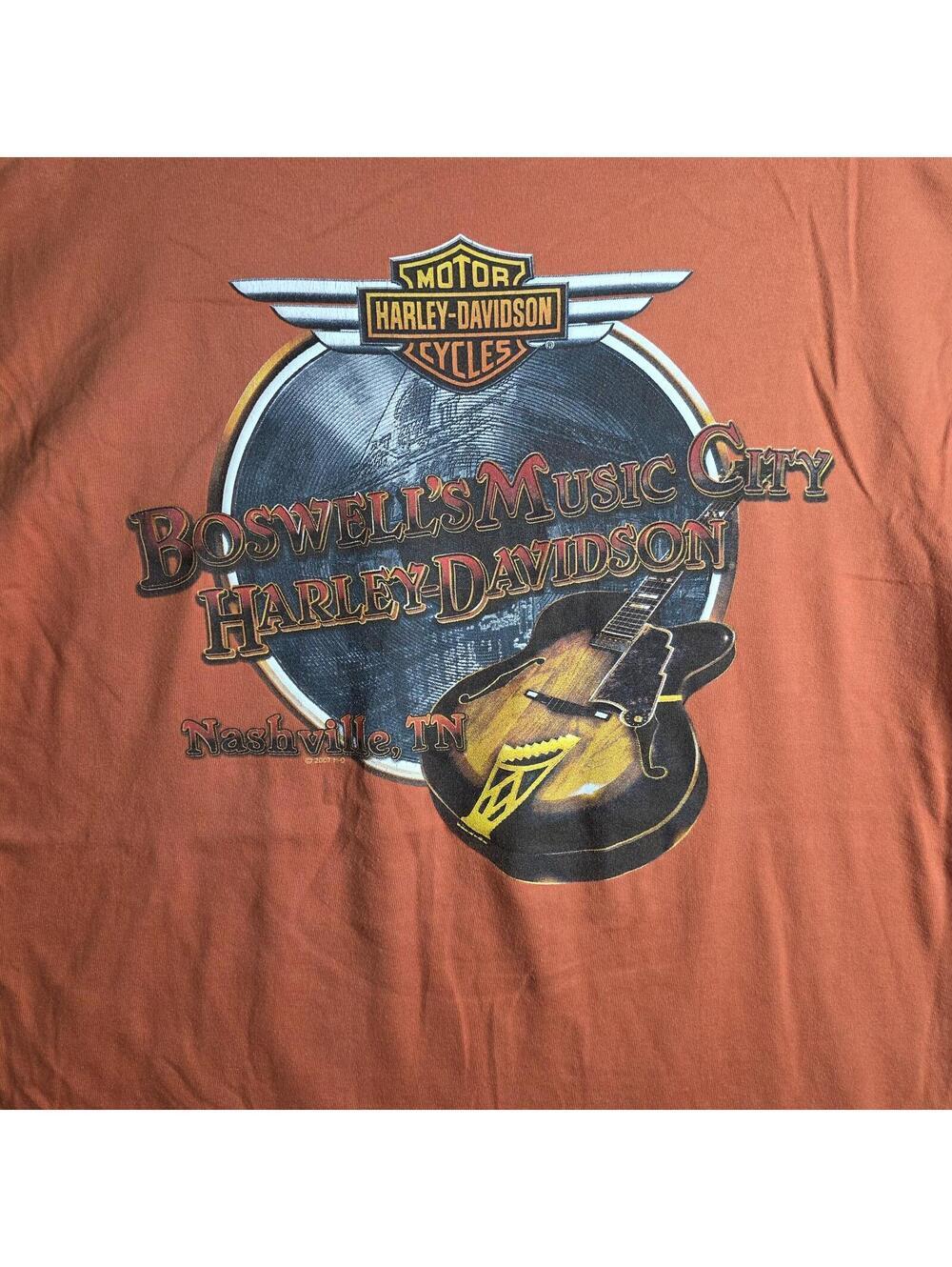 Harley Davidson Boswell Music City Nashville TN Pocket Tee Sz L